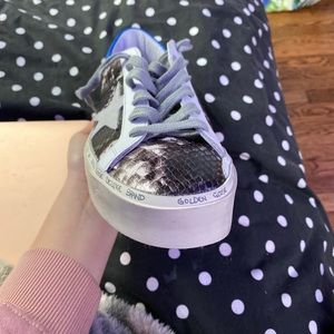 golden goose platform snake skin